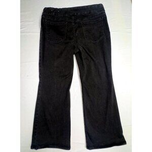 Chico’s Pull-On Slim Boot Jeans Gray Women’s 3 Waist 38 Inseam 27